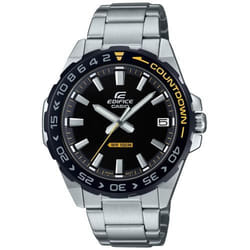 Casio EFV-120DB-1AVUEF montre Montre bracelet Mâle Quartz Noir, Jaune