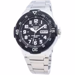 Montre - CASIO - MRW-200HD-1BVDF - Étanche 100m - Cadran noir - Bracelet acier inoxydable