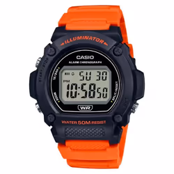 Montre Quartz Homme - Casio Collection W-219H-4A - Résine - Orange