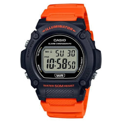 Montre Quartz Homme - Casio Collection W-219H-4A - Résine - Orange