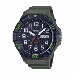 Montre - CASIO - MRW-210H-3A - Quartz - Résine - 43 mm - Noir/Vert