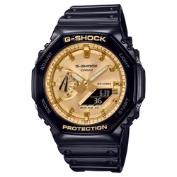 Montre Casio - Hommes - GA-2100GB-1AER - Noir - Quartz - Etanche 20 Atm - Double affichage - Plastique