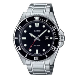 Casio Montre Homme MDV-107D-1A1VEF Noir Argenté