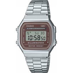 Montre Casio - Mixte - A168WA-5AYES - Bracelet en Acier inoxydable - Cadran Marron