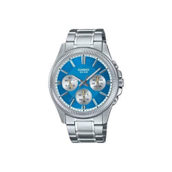 Montre pour homme - Casio - Cadran turquoise - Acier inoxydable - Résistance 50m - Quartz