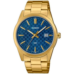 Montre - CASIO - MTP-VD03G-2A - Quartz - Cadran Bleu - Bracelet Acier Or