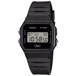 Montre Casio Casio Collection Pour Mixte en Noir - F-91WB-1AEF