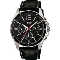 Montre - CASIO - MTP-1374PL-1AVEF - Cuir Noir - 43 mm - Résistante à leau 5 bar