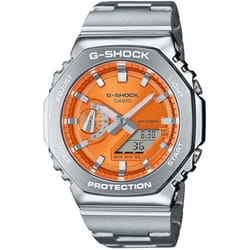 Montre - CASIO - GM-2110D-4AER - Acier inoxydable - Orange - Résistante à 20 bars