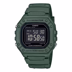 Montre - Casio - W-218H-3BVEF - Vert Plastique - Résistante à leau 5 bar - Digital