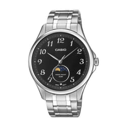 Montre homme - CASIO - MTP-M110D-1AV - Acier inoxydable - Cadran noir - Phases lunaires
