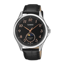 Montre homme - CASIO - MTP-M110L-1AV - Cuir noir - Indicateur de phases lunaires - Quartz
