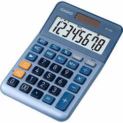 Casio MS-80E, Poche, Calculatrice financière, 8 chiffres, Batterie/Solaire, Bleu