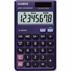 Casio SL-300VER, Poche, 8 chiffres, Batterie, Bleu