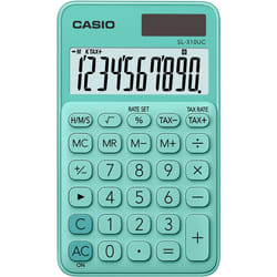 Casio SL-310UC-GN calculatrice Poche Calculatrice basique Vert
