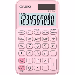 Casio SL-310UC-PK, Poche, Calculatrice basique, 10 chiffres, 1 lignes, Batterie/Solaire, Rose