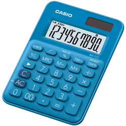 Casio MS-7UC, Bureau, Calculatrice à écran, 10 chiffres, 1 lignes, Batterie, Bleu