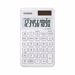 Casio SL-1000SC-WE, Poche, Calculatrice basique, 10 chiffres, 1 lignes, Batterie/Solaire, Blanc