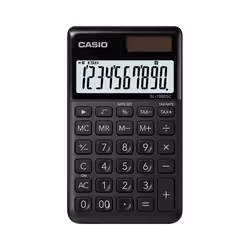 Casio SL-1000SC-BK, Poche, Calculatrice basique, 10 chiffres, 1 lignes, Batterie/Solaire, Noir