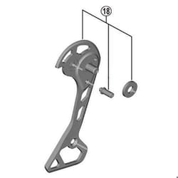 Assemblage de plaque dérailleur arrière extérieure Shimano RD-RX812