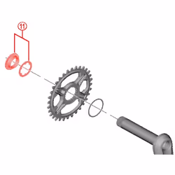 Écrou et rondelle Shimano FC-M8100