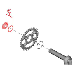 Écrou et rondelle Shimano FC-M8100