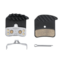 Paire de plaquette de frein vélo en métal avec ailette et ressort avec goupille fendue Shimano H03C-MF