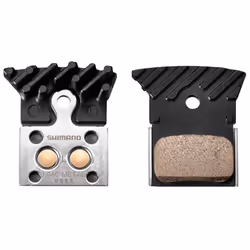 Jeu de plaquette de frein métalique ailettes refroidissement Shimano L04C