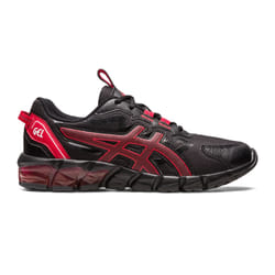 Basket Asics GEL-QUANTUM 90 Junior - Noir Rouge - Tige en mesh et synthétique - Semelle en caoutchouc