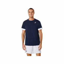 ASICS 2041A255.402_M, Adulte, Mâle, Bleu, Blanc, Tee-shirt, M, SML