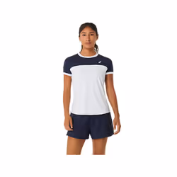 ASICS 2042A262.102_XS, Adulte, Femelle, Noir, Blanc, Tee-shirt, XS, SML