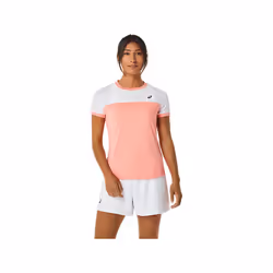 ASICS 2042A262.701_M, Adulte, Femelle, Pêche, Blanc, Tee-shirt, M, SML