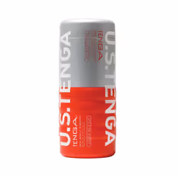 Tenga U.S. DOUBLE HOLE CUP, Caresse masculine, Neutre, Rouge, Élastomère thermoplastique (TPE), 78 mm, 78 mm