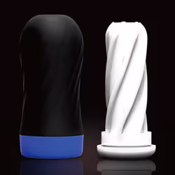 Tenga AIR-TECH TWIST RIPPLE Caresse masculine Noir, Bleu Élastomère thermoplastique (TPE)