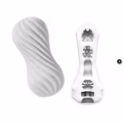 Tenga Flex Silky Masturbateur de poche Blanc Élastomère
