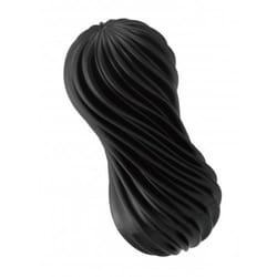 Tenga Flex Rocky Masturbateur de poche Noir Élastomère