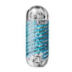 Tenga Spinner Tetra 01 Masturbateur de poche Bleu, Transparent Élastomère