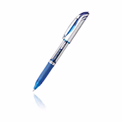 Pentel EnerGel, Stylos à encre gel avec bouchon, Bleu, Bleu, Gris, Caoutchouc, Moyen, 0,7 mm