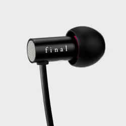 FINAL E2000, Avec fil, Musique, 12 g, Écouteurs, Noir