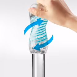 Tenga Spinner - 04 Pixel Caresse masculine Bleu, Transparent