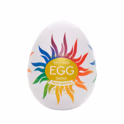 Tenga Egg Shiny Pride Edition, Masturbateur d'œufs, Neutre, Blanc, Élastomère thermoplastique (TPE), 49 mm, 49 mm