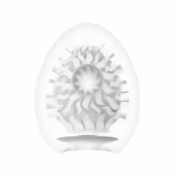 Tenga Egg Shiny Pride Edition Masturbateur d'œufs Blanc Élastomère thermoplastique (TPE)