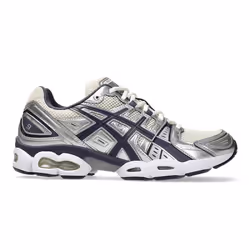 Baskets Bleu Marine et Argentées ASICS GEL-NIMBUS 9 – Performance et Style Rétro