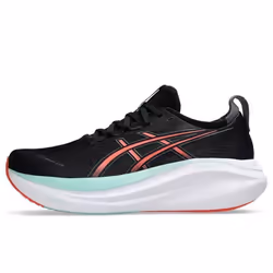 Chaussures de course - ASICS - Gel-Nimbus 27 - Noir/Récif de corail - Amorti maximal - Confort supérieur