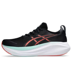 Chaussures de course - ASICS - Gel-Nimbus 27 - Noir/Récif de corail - Amorti maximal - Confort supérieur