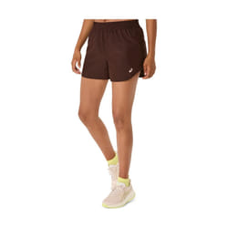 asics nagino run adjustable 4in  short marron