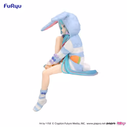 FuRyuu Hatsune Miku Noodle Stopper Figure -Rabbit Ear Hood Pajama Blue Color ver.- - Vue supplémentaire 2