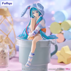 FuRyuu Hatsune Miku Noodle Stopper Figure -Rabbit Ear Hood Pajama Blue Color ver.- - Vue supplémentaire 5