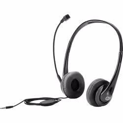 HP Casque stéréo 3,5 mm, Avec fil, Bureau/Centre d'appels, 20 - 20000 Hz, 86 g, Casque, Noir