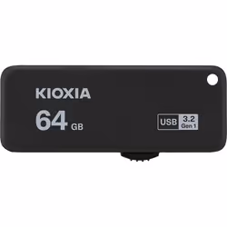 Kioxia TransMemory U365, 64 Go, USB Type-A, 3.2 Gen 1 (3.1 Gen 1), 150 Mo/s, Slide, Noir